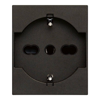 Vimar Linea Standard Schuko Socket 16A 2P+E P40 Black 30210.G