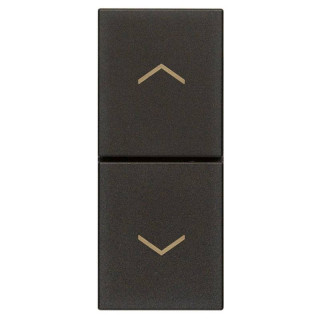 Double Roller Shutter Push Button Vimar Line Interlocked Black 30062.G