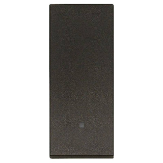 Bouton aligné Vimar Linea 1P 10A Illuminable Noir 30008.G