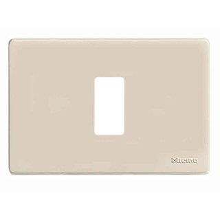 Plaque pour interrupteurs Bticino Magic 1 place résine ivoire TIC503/1/R