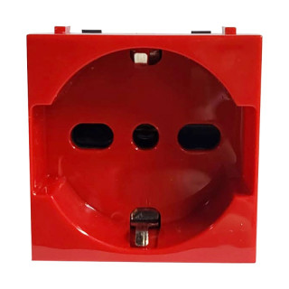 Abb Zenit Schuko and two poles Socket N2233 RJ 2-Module Red Z1109RJ