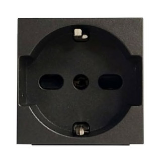 Abb Zenit Schuko and two poles Socket N2233 AN 2-Module Anthracite Z1109AN