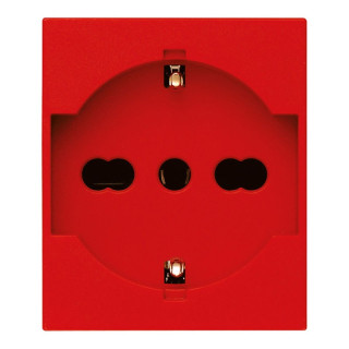Vimar Linea Standard Schuko Socket 16A 2P+E P40 Red 30210.R