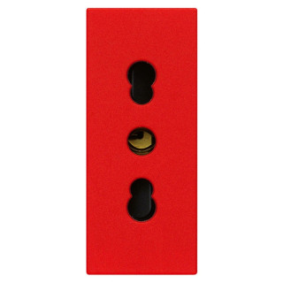 Vimar Linea Bipolar Socket 16A 2P+T P17/11 Red 30203.R