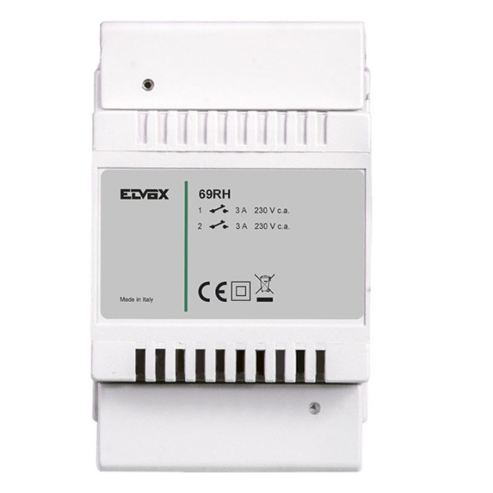 Elvox programmierbares Gerät mit 2 Relais 230V 4 Module 69RH