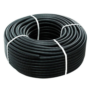 Black corrugated pipe with wire puller diameter 25 mm B10329
