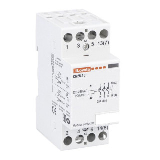 Contattore modulare Lovato 25A AC1 4NO 230VAC 2 moduli CN2510220