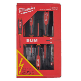 Milwaukee 1000V Slim Insulated 5 Piece Screwdriver Set 4932478737