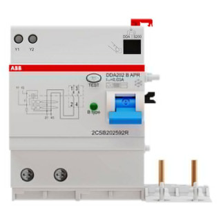 Blocco Differenziale Abb DDA 202 63A 2P Tipo B 300mA B273242