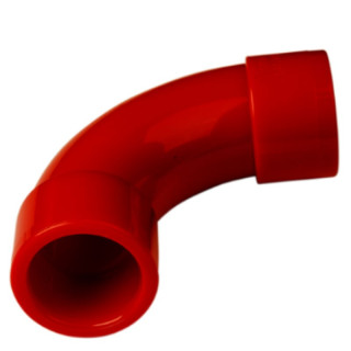 Codo de 90° en ABS rojo Notificador FAA-E25-90R