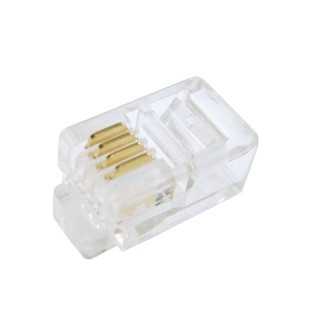 RJ10 4/4 Transparent Plug Fanton 22280