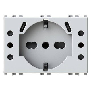 USB 4Box P503 5 outlets Socket Compatible Vimar Plana White 4BUSBP503.V14