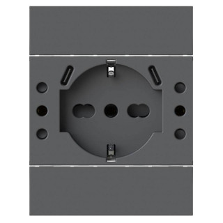 USB Socket 4Box P503 5 Outlets Compatible LivingNow Black 4BUSBP503.KG