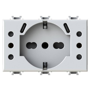 USB 4Box P503 5 Outlets Compatible Bticino Matix White 4BUSBP503.AM