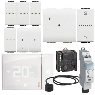 Bticino LivingLight White Starter Plus Kit for Socket Lights and Power N1010PLUSKIT