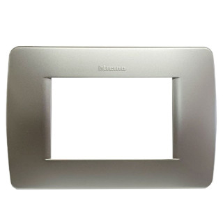 Plaque Bticino Luna 3 modules vert métallique C4803VM