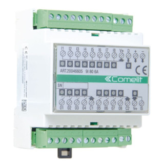 Comelit Simplehome module 9 inputs and 8 outputs 6A on DIN 20046605