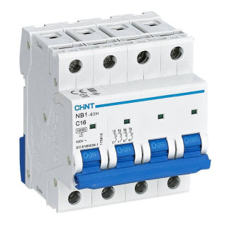 Chint Leitungsschutzschalter NB1-63H 4P 16A 10kA C 4 Module 179910