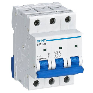 Interruttore Magnetotermico Chint NB1-63 3P 20A 6kA C 3 Moduli 180361