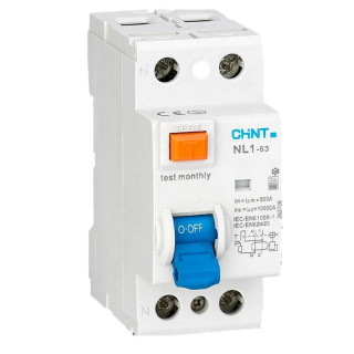 Interruttore differenziale puro Chint NL1-63 25A 2P 30MA Tipo F 2 Moduli 263717