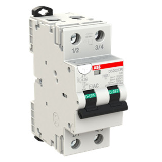 Abb Fehlerstrom und Leitungsschutzschalter 2 Pole 6A 30mA AC Typ 6kA 2 Module DS202CRC6AC30