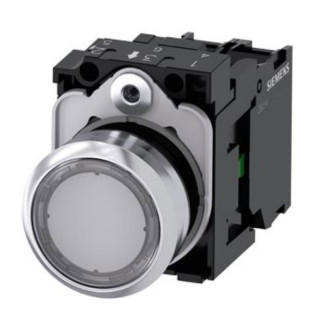 Siemens luminous transparent pushbutton 22mm LED 24V 3SU11520AB701BA0