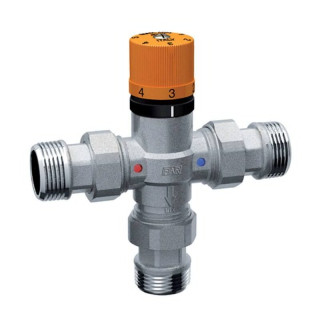 Far mixing valve 3955 1" M with outlets for solar systems 3955 1