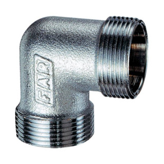 Racor codo doble cono simple Far 3/4 "x22 junta de goma cromada 5360 34G22