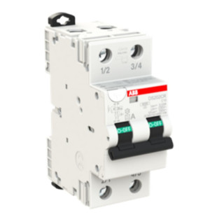 Magnetotermico differenziale Abb 10A 30MA tipo A 6KA 2 poli DS202CRC10A30