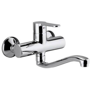 Paffoni Blu Wall-mounted kitchen tap with Swivel Barrel BLU161CR