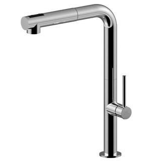 Paffoni Chef kitchen tap with 2 spray pull-out hand shower CH985CR