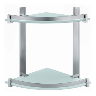 Gedy Cloud Eck-Duschablage Glas 2-Regal CD81