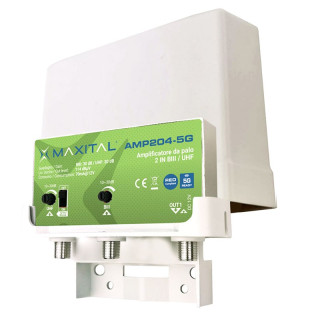 FTE 5G Pole Mount Amplifier 2 Inputs BIII/UHF 26/28dB AMP204-5G