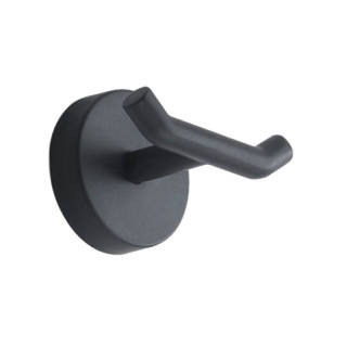 Gedy Eros double bathrobe hook matte black 2326-14