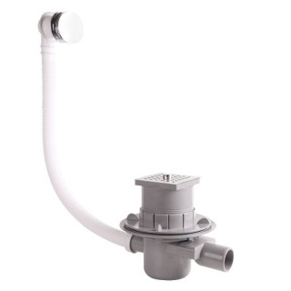 Bampi Drape-assembled floor drain for bathtub with click clack cap PDVASC10