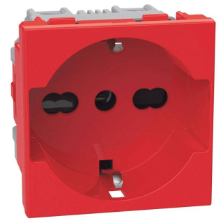 Bticino MATIXGO Schuko-Steckdose P40 2 Module rot J4140A16R