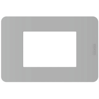 Bticino MatixGO plate 3 modules grey JA4803JG