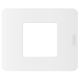 Placa Bticino MatixGO 2 módulos blanco JA4802JW