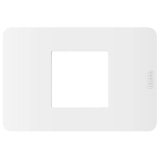 Plaque Bticino MatixGO 2 modules centrés blanc JA4819JW