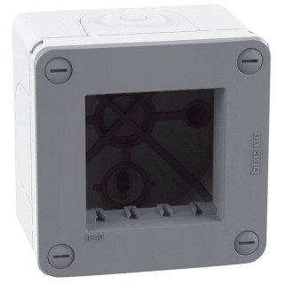 Scatola idrobox Bticino MatixGO 2 moduli IP40 grigia 28402G