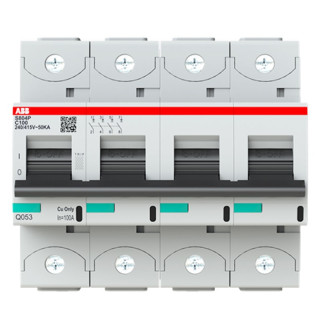 Abb circuit breaker 4P 100A 50KA C S804P 6M S804PC100