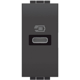 Caricatore USB Bticino LivingLight tipo C1 modulo antracite L4192C