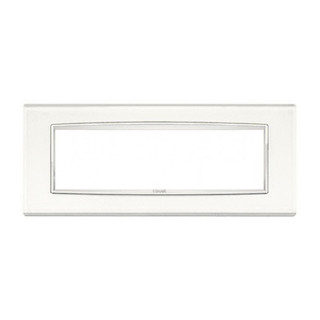 Placa Vimar Eikon Classic Reflex blanco hielo 7 módulos 20657.B41