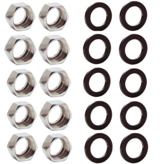 Eurotis DN15 3/4 threaded nut with gasket for gas 10 pcs A02-0010-01829