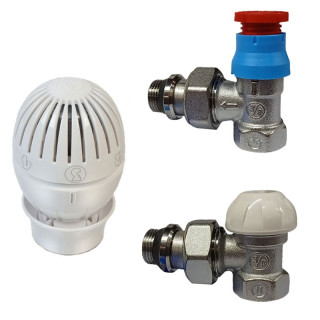 Giacomini lockshield valve kit for 3/8 square radiator