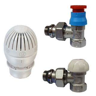 Giacomini lockshield valve kit for radiator 1/2 angled