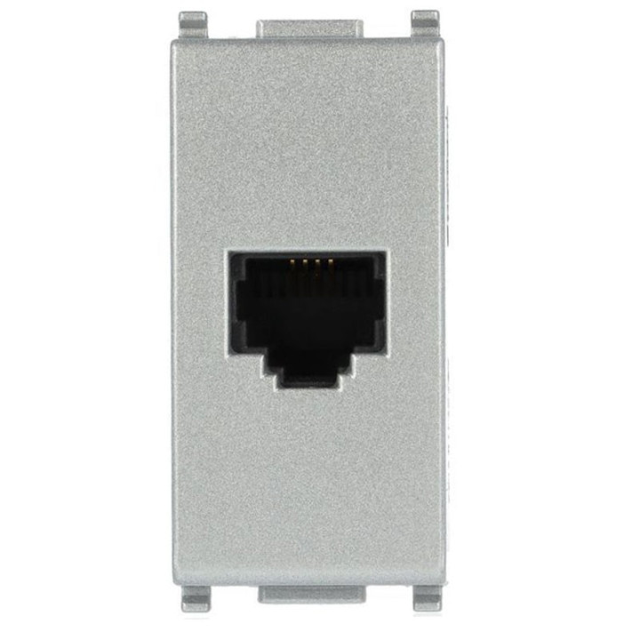 Vimar Plana Silver telephone socket RJ11 14320.SL
