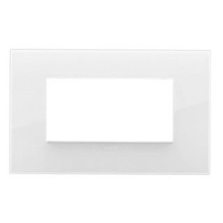Plaque Vimar Eikon Classic Reflex blanc glace 4 modules 20654.B41