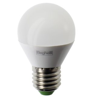 Beghelli opal LED sphere lamp 3.5W E27 3000K warm light 56964