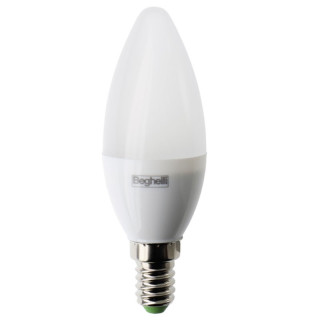 Beghelli Lámpara Oliva LED Opal 3,5W E14 3000K luz caliente 56966